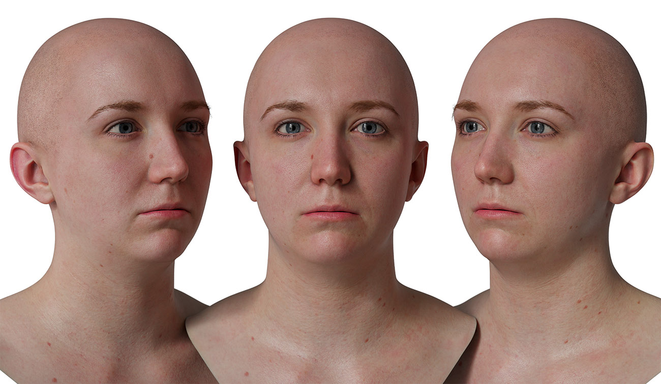 Female 3d head scan download